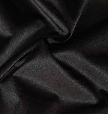 Glossy Cotton Uni S01 - noir Glossy Cotton Uni S01 - noir