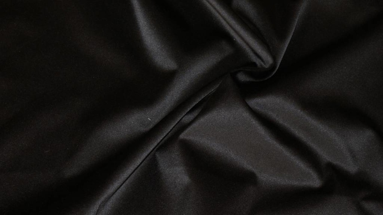 Glossy Cotton Uni S01 - noir Glossy Cotton Uni S01 - noir