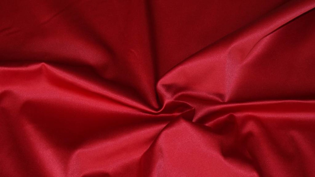 Glänzende Baumwolle Uni S13 - rot