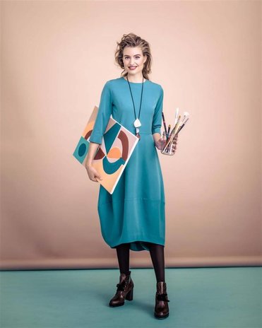 Gabardine Terlenka  Stretch (zwaar) WT78 - petrol