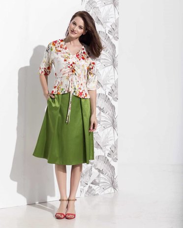 Glans Katoen Uni S16 - lindegroen