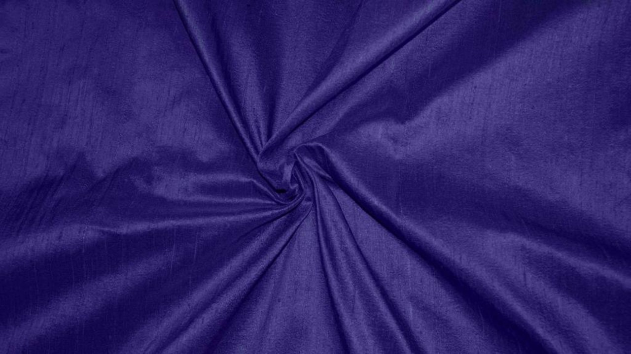 Dupion Silk D35 - dark cobalt blue / purple