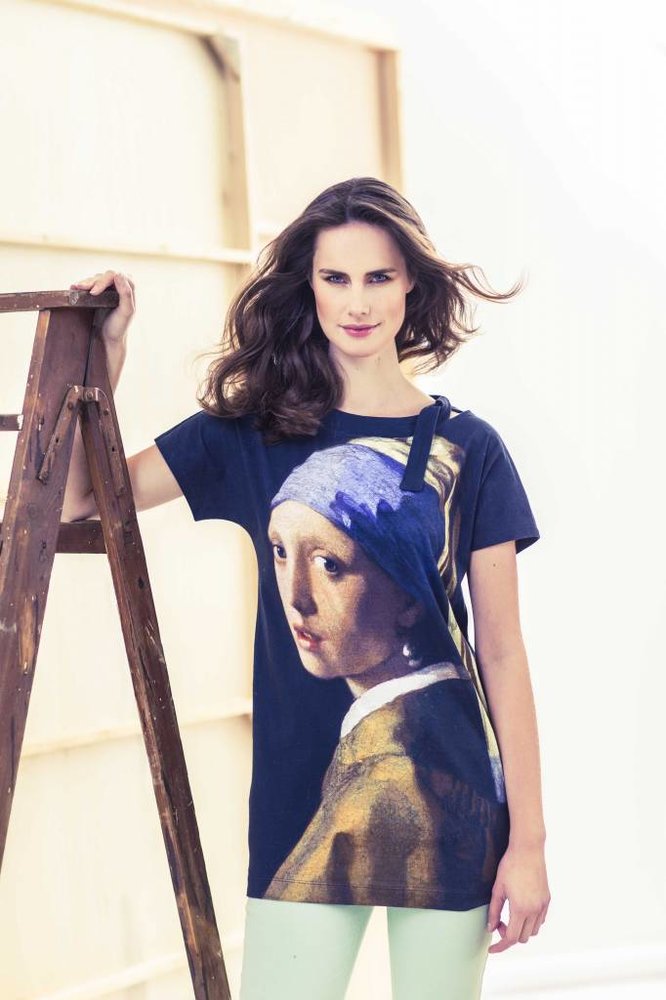 Jersey Inkjet 491 - Het meisje met de parel Jersey Inkjet 491 - Het meisje met de parel