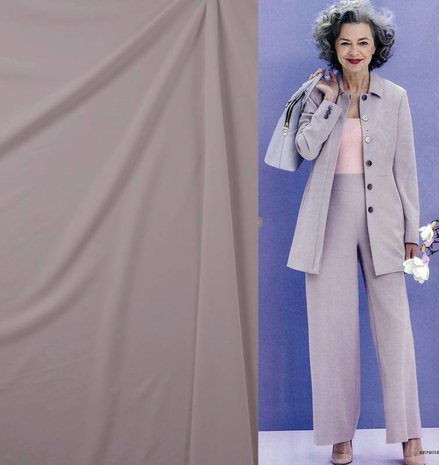 Gabardine Terlenka Stretch (heavy) WT83 - light lilac / gray Gabardine Terlenka Stretch (heavy) WT83 - light lilac / gray