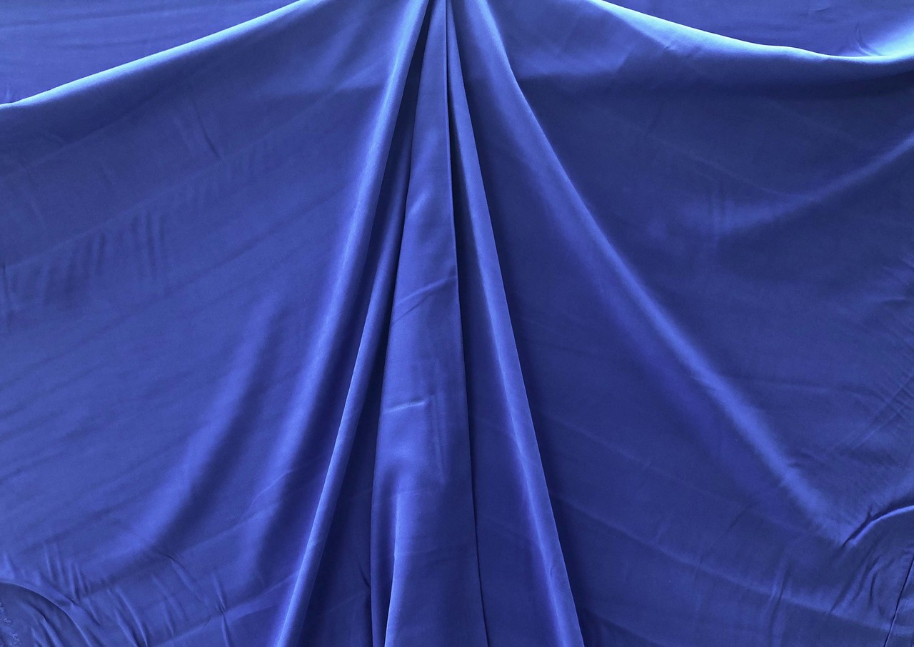 Viscose Gabardine Brushed  SV01 - kobaltblauw Viscose Gabardine Brushed  SV01 - kobaltblauw