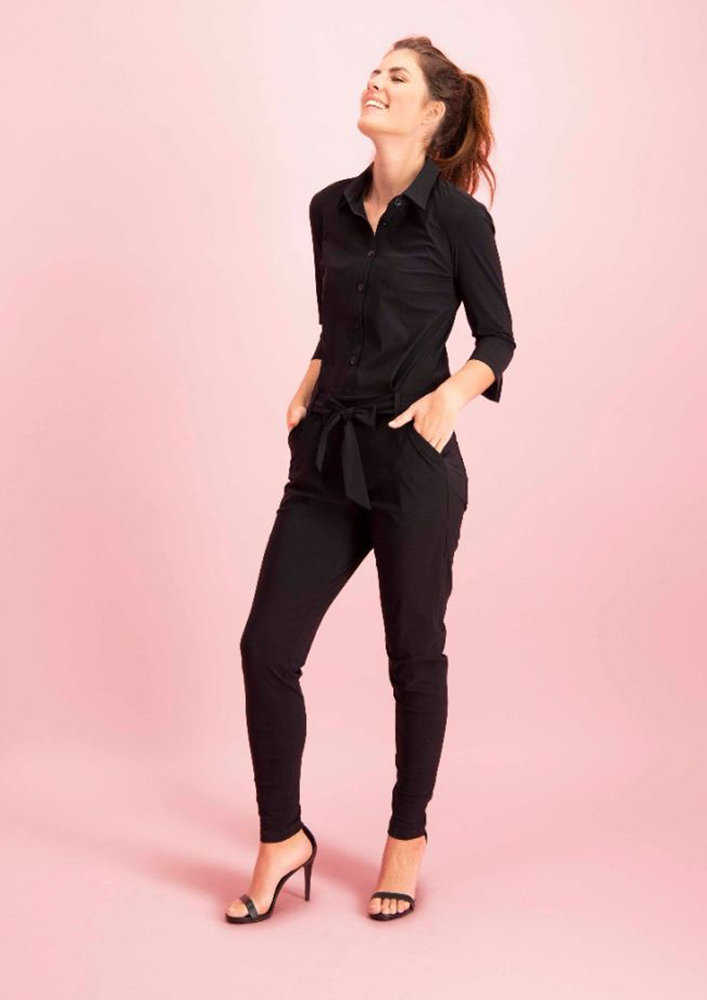 Italian Travel Stretch Jersey J21 - schwarz