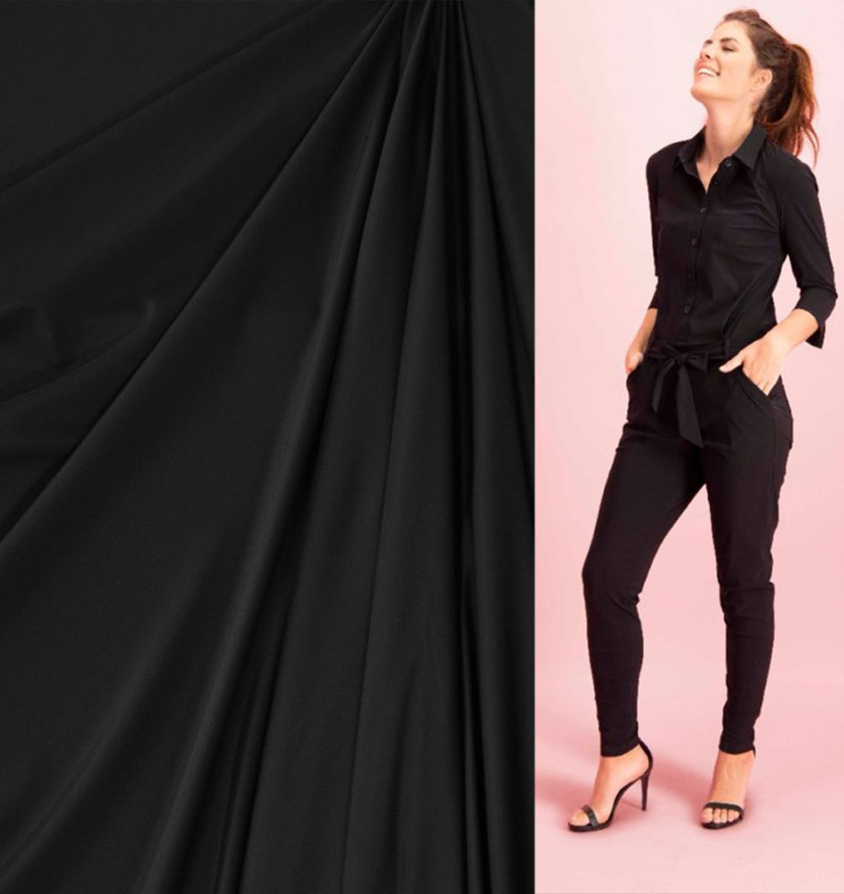 Italian Travel Stretch Jersey J21 - schwarz