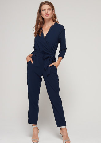 Italian Travel Stretch Jersey J22 - donkerblauw