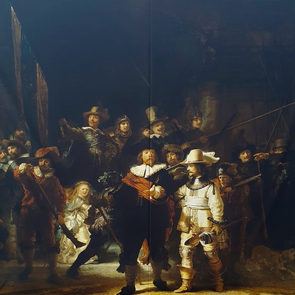Katoen Inkjet 392 - Rembrandt van Rijn  / Nachtwacht