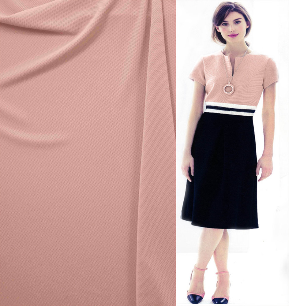 Pique Stretch PS07 - light salmon pink Pique Stretch PS07 - light salmon pink