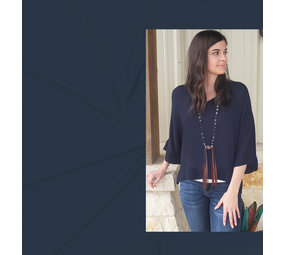 Embossed Chiffon SC26 - navy