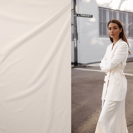 Gabardine Terlenka Stretch (heavy) WT91 - cream Gabardine Terlenka Stretch (heavy) WT91 - cream
