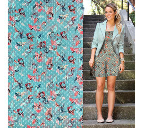 Polyester Chiffon met Applicatie 2151 Polyester Chiffon met Applicatie 2151