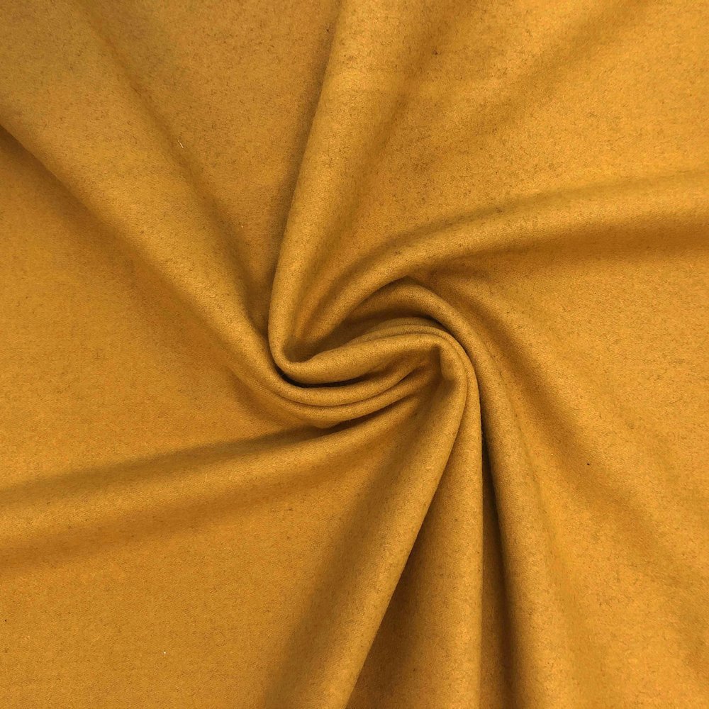 Tissu manteau en laine KW09 - jaune ocre