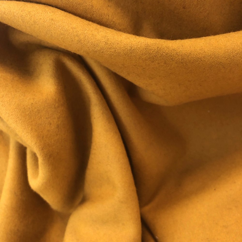 Tissu manteau en laine KW09 - jaune ocre
