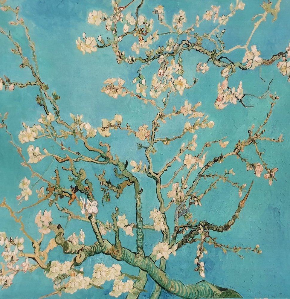 Jersey Inkjet 2437 - Van Gogh / Mandelblüte Jersey Inkjet 2437 - Van Gogh / Mandelblüte