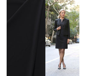Gabardine Terlenka Stretch (zwaar) WT60 - Zwart Gabardine Terlenka Stretch (zwaar) WT60 - Zwart