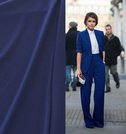 Gabardine Terlenka Stretch (lourd) WT79 - bleu cobalt Gabardine Terlenka Stretch (lourd) WT79 - bleu cobalt