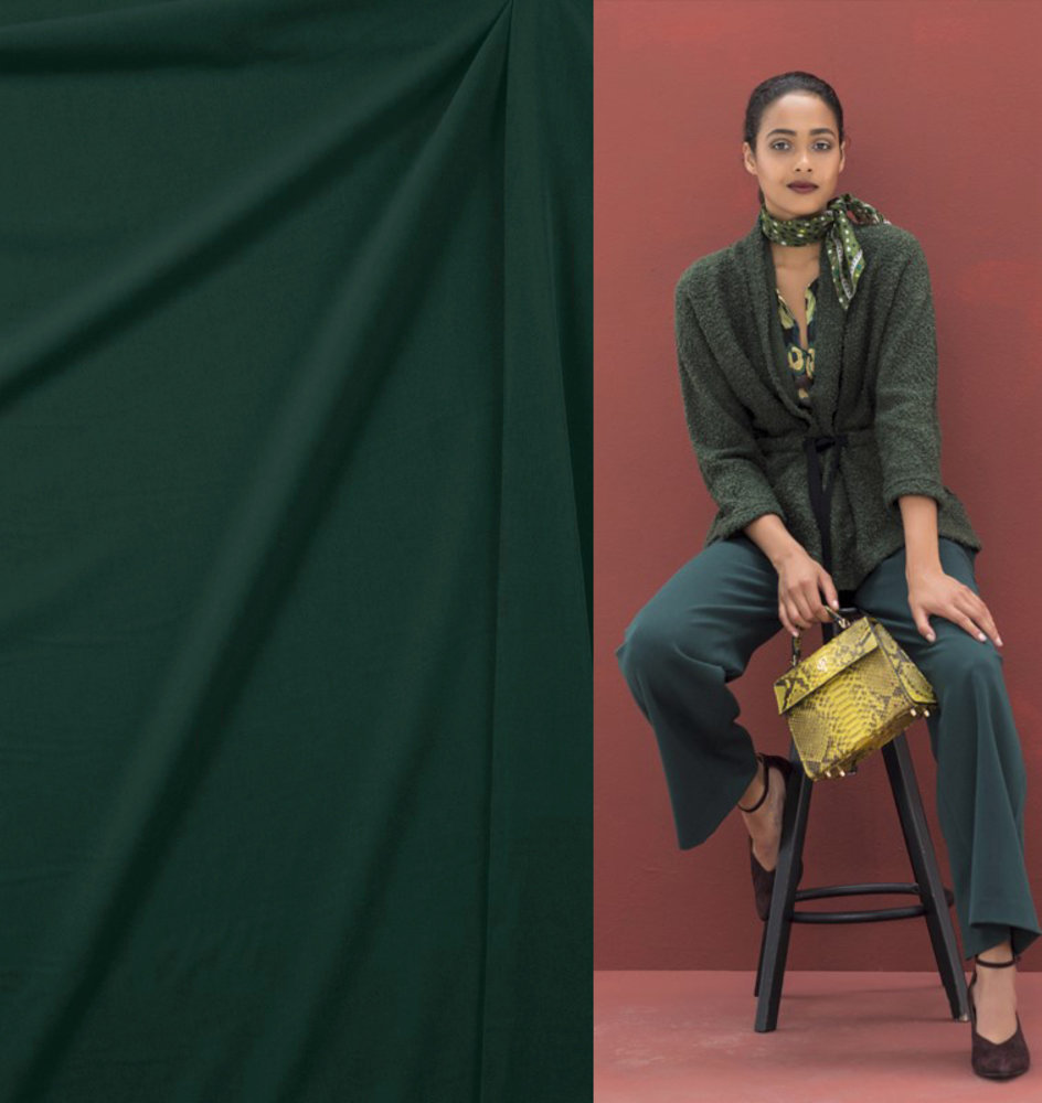 Gabardine Terlenka Stretch (schwer) WT61 - Flaschen grün