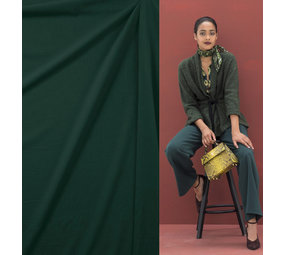Gabardine Terlenka Stretch (zwaar) WT61 - flessen groen Gabardine Terlenka Stretch (zwaar) WT61 - flessen groen