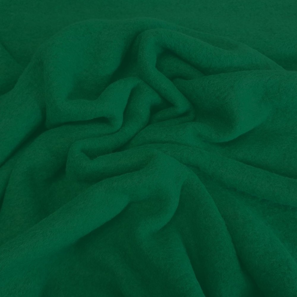 Gekookte Wol Uni CW16 - smaragd groen Gekookte Wol Uni CW16 - smaragd groen