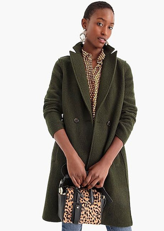 Gekookte Wol Uni CW03 - olijfgroen