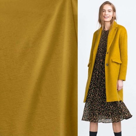 Gekookte Wol Uni CW07 - mosterdgeel