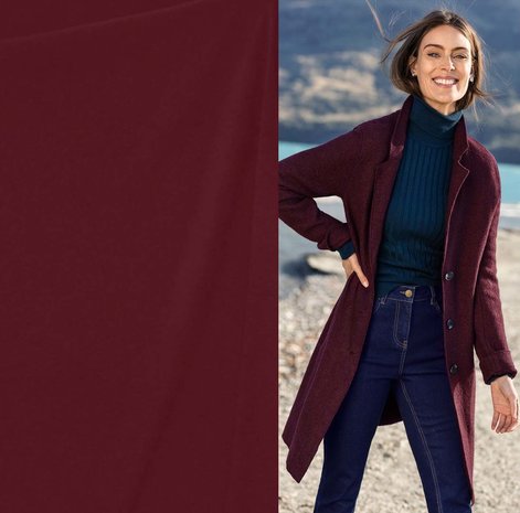 Laine bouillie Uni CW14 - rouge foncé