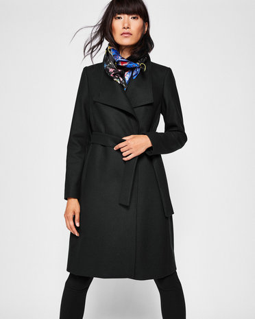 Tissu pour manteau en laine KW10 - noir