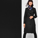 Wool Coat Fabric KW10 - black Wool Coat Fabric KW10 - black