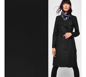Wool Coat Fabric KW10 - black