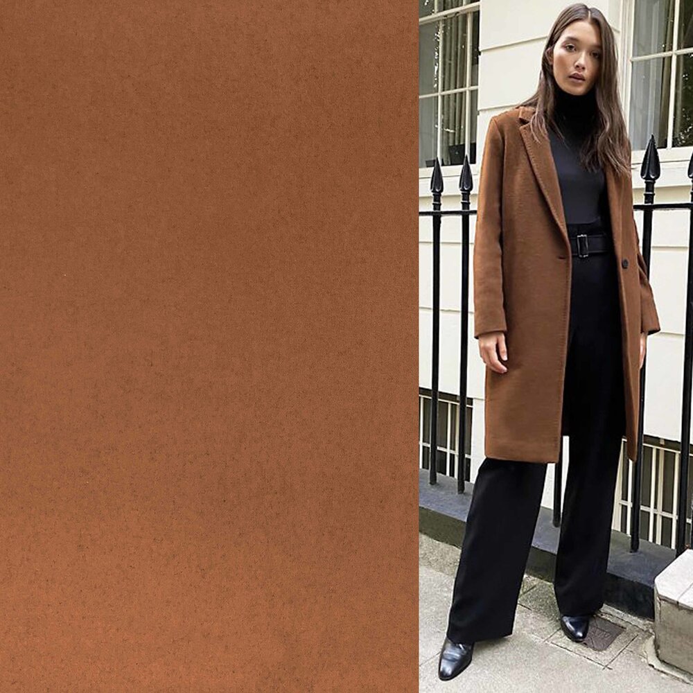 Tissu pour manteau en laine KW07 - camel