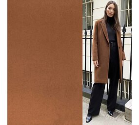 Wollen Mantel Stof KW07 - camel