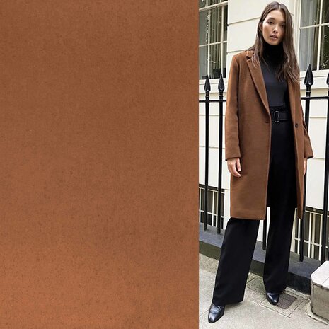 Tissu pour manteau en laine KW07 - camel