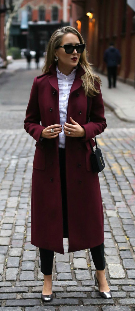 Tissu manteau en laine KW05 - bordeaux Tissu manteau en laine KW05 - bordeaux