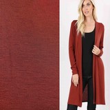 Jersey de laine JW01 - marron selle Jersey de laine JW01 - marron selle