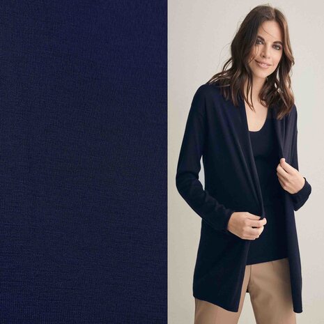 Jersey de laine JW03 - bleu nuit