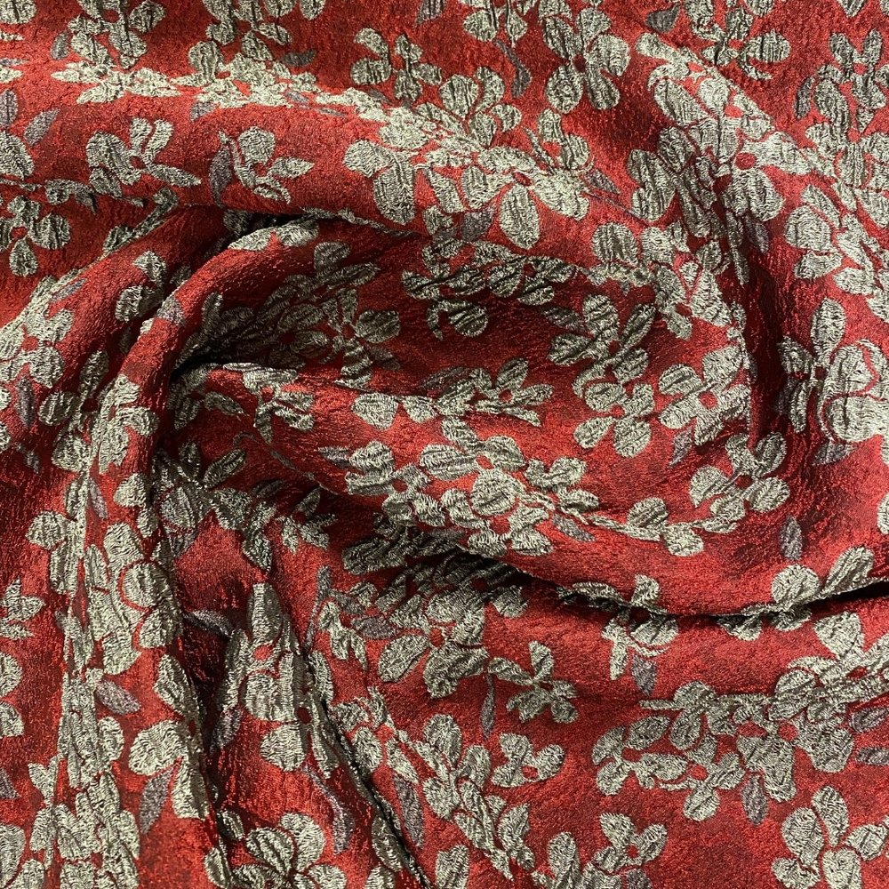 Jacquard  1007 - rood / taupe Jacquard  1007 - rood / taupe