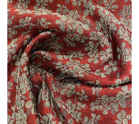 Jacquard 1007 - red / taupe