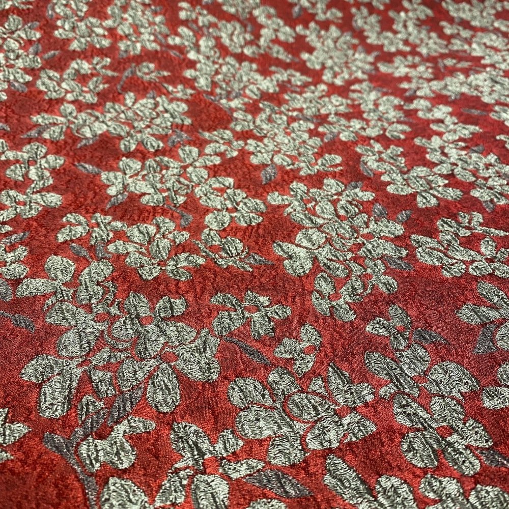 Jacquard  1007 - rood / taupe Jacquard  1007 - rood / taupe