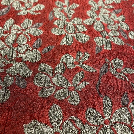 Jacquard 1007 - rot / taupe