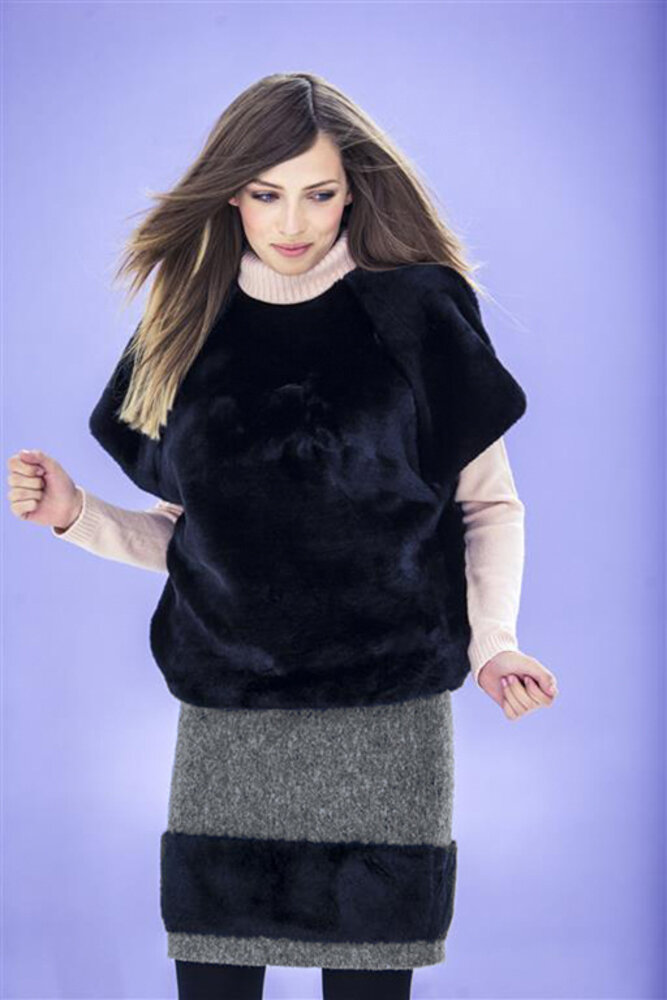 Boiled Wool W47 - gray / black Boiled Wool W47 - gray / black