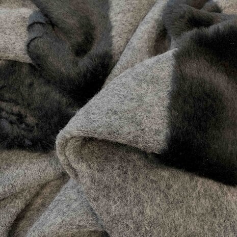Boiled Wool W47 - gray / black Boiled Wool W47 - gray / black