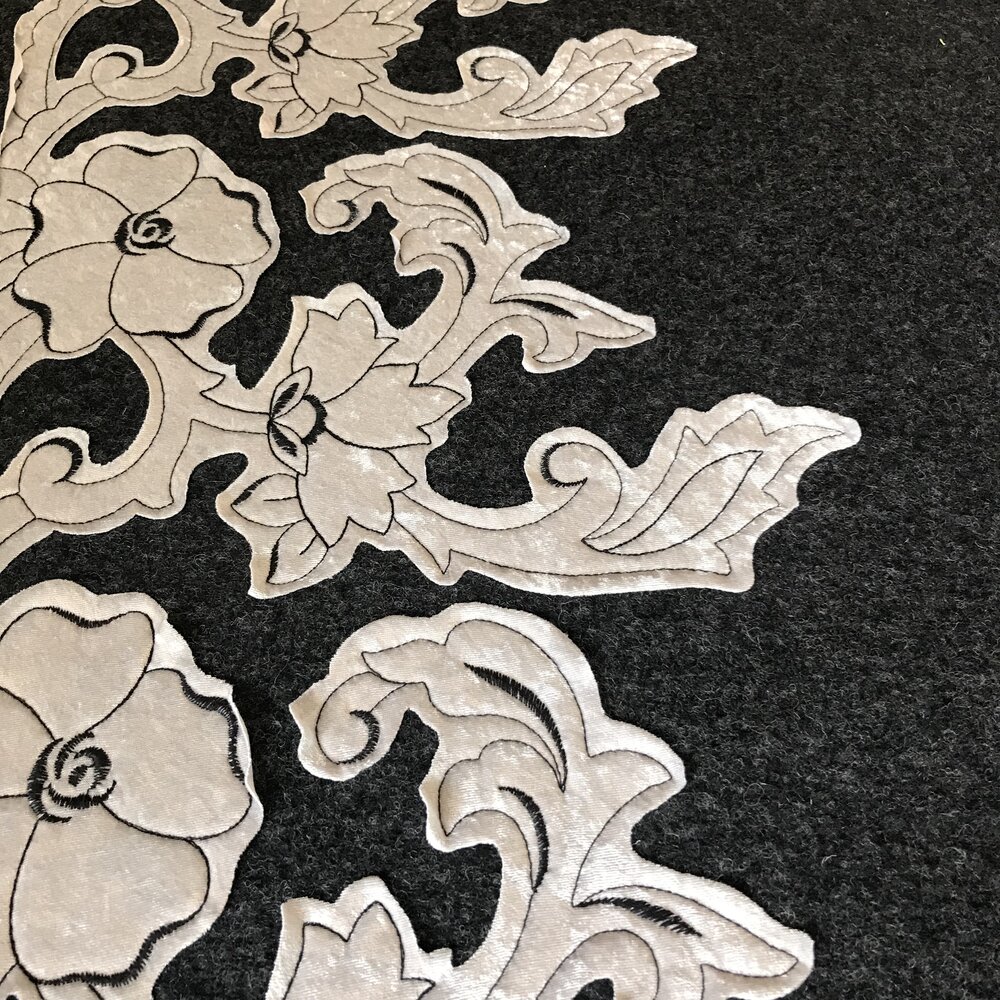 Gekochte Wollstickerei W38 Gekochte Wollstickerei W38