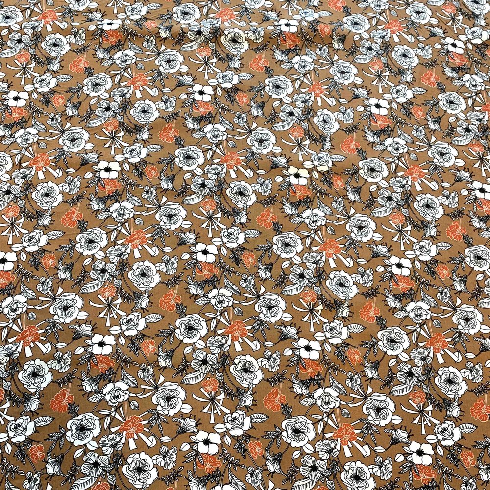 Viscose Popeline avec Dessin 2837