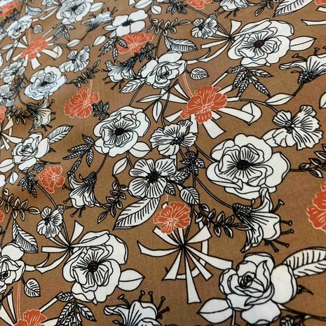 Viscose Poplin met Dessin 2837