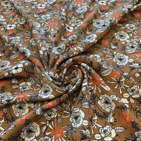 Viscose Poplin met Dessin 2837