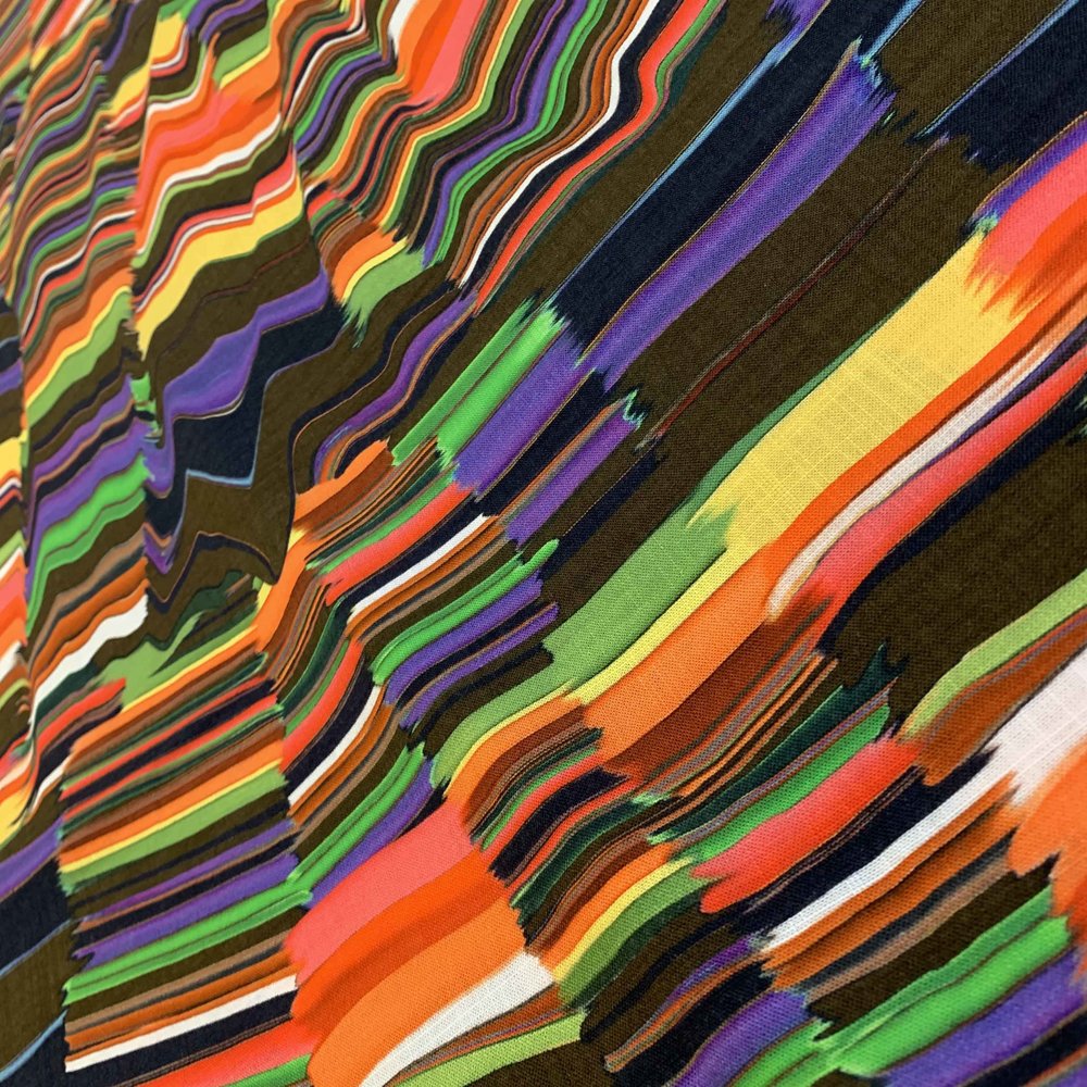 Jet d'encre viscose aspect lin 3019