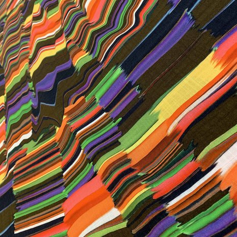 Linen look Viscose Inkjet 3019