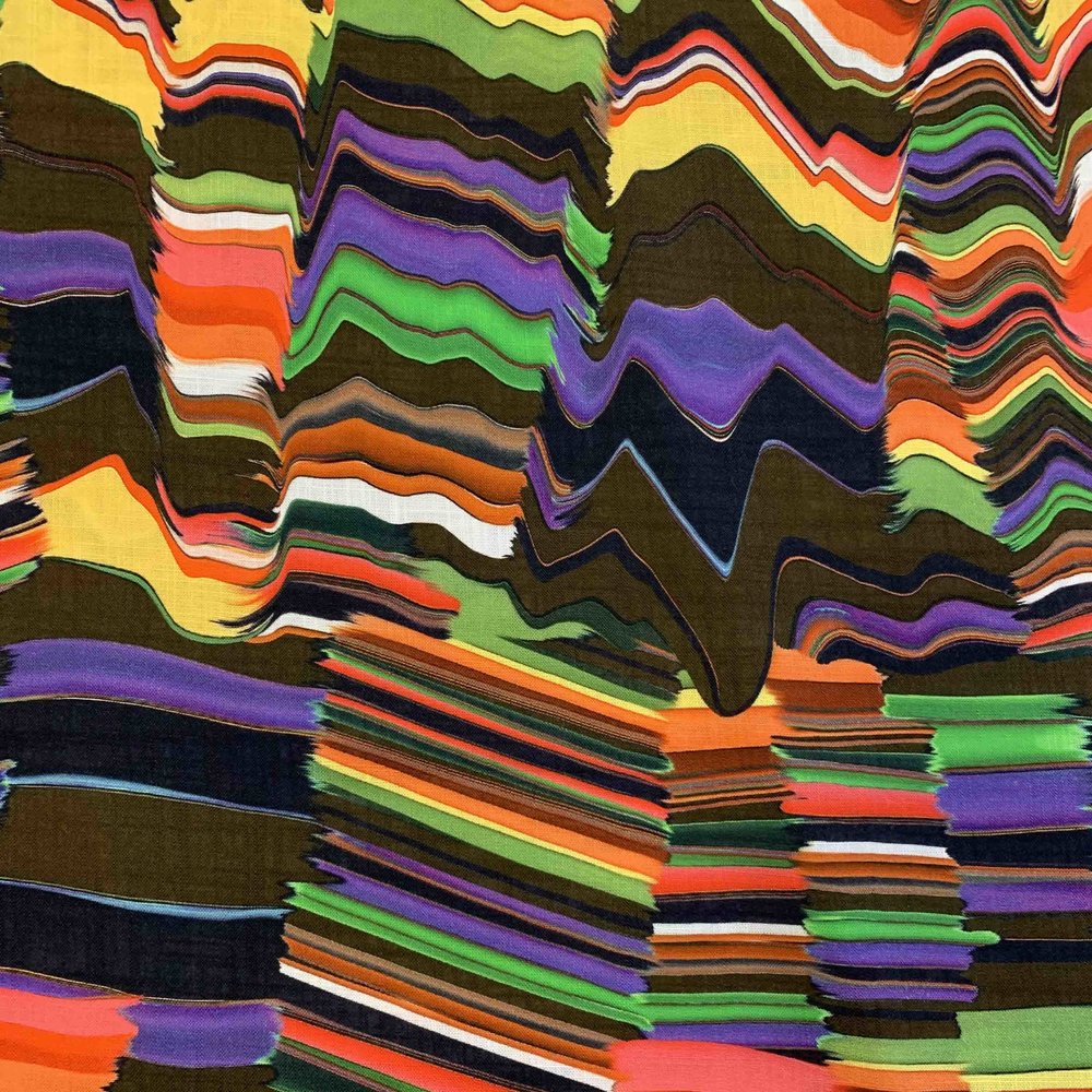 Jet d'encre viscose aspect lin 3019